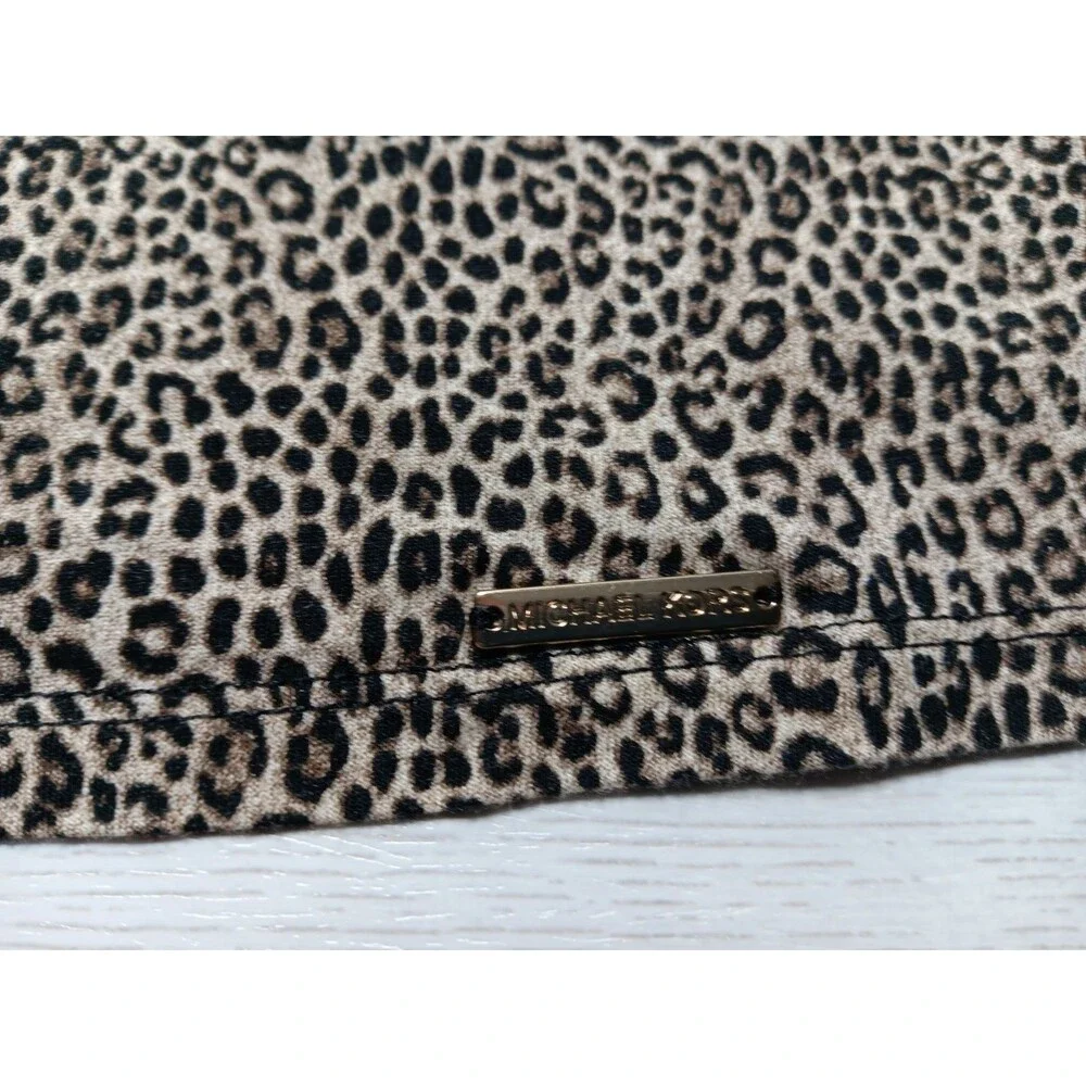 Michael Michael Kors Cheetah Animal Print Blouse Top 3/4 Sleeve Women's  Small